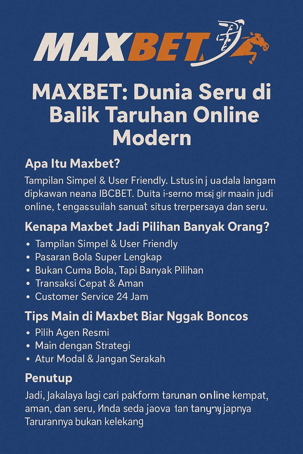 MAXBET: Dunia Seru di Balik Taruhan Online Modern